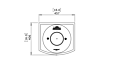 Grate 18 Fireplace Insert - Technical Drawing / Top by EcoSmart Fire