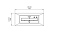 Grate 30 Fireplace Insert - Technical Drawing / Top by EcoSmart Fire