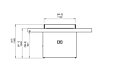 Gin 90 (Bar) Fire Pit - Technical Drawing / Front by EcoSmart Fire