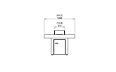 Gin 90 (Dining) Fire Pit - Technical Drawing / Side by EcoSmart Fire