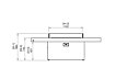 Gin 90 (Dining) Fire Pit - Technical Drawing / Front by EcoSmart Fire