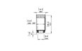 Flex 18LC Left Corner - Technical Drawing / Side by EcoSmart Fire