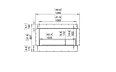 Flex 42IL Island - Technical Drawing / Front by EcoSmart Fire
