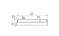 Flex 68BN Bench - Technical Drawing / Front by EcoSmart Fire