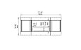Flex 68 - Technical Drawing / Front by EcoSmart Fire