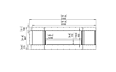 Flex 86RC.BX2 Right Corner - Technical Drawing / Front by EcoSmart Fire