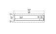 Flex 104RC Right Corner - Technical Drawing / Front by EcoSmart Fire