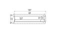 Flex 104PN Peninsula - Technical Drawing / Front by EcoSmart Fire