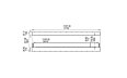 Flex 104IL Island - Technical Drawing / Front by EcoSmart Fire
