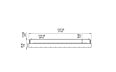 Flex 104BN Bench - Technical Drawing / Front by EcoSmart Fire