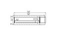 Flex 104LC.BXR Left Corner - Technical Drawing / Front by EcoSmart Fire