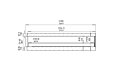 Flex 122RC Right Corner - Technical Drawing / Front by EcoSmart Fire