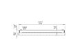 Flex 122BN Bench - Technical Drawing / Front by EcoSmart Fire