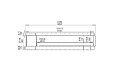 Flex 122PN.BXL Peninsula - Technical Drawing / Front by EcoSmart Fire