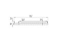 Flex 122BN.BX1 Bench - Technical Drawing / Front by EcoSmart Fire