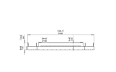 Flex 122BN.BX2 Bench - Technical Drawing / Front by EcoSmart Fire