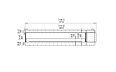 Flex 140LC.BXR Left Corner - Technical Drawing / Front by EcoSmart Fire