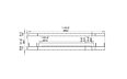 Flex 140IL.BX2 Island - Technical Drawing / Front by EcoSmart Fire