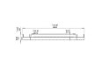 Flex 140BN.BX2 Bench - Technical Drawing / Front by EcoSmart Fire