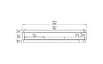 Flex 158SS Single Sided - Technical Drawing / Front by EcoSmart Fire