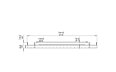 Flex 158BN.BX2 Bench - Technical Drawing / Front by EcoSmart Fire