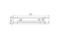 Flex 158IL.BX2 Island - Technical Drawing / Front by EcoSmart Fire