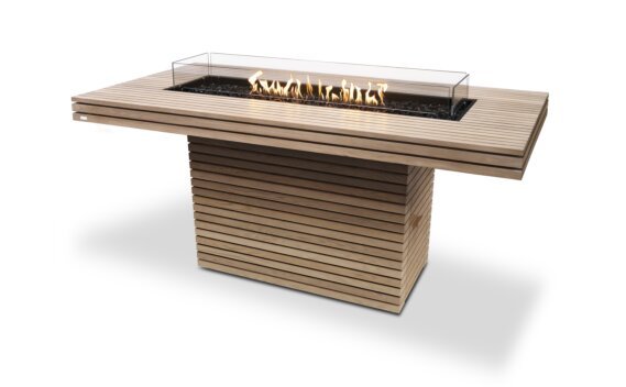 Gin 90 (Bar) Fire Pit - Gas LP/NG / Teak / *Accessory inclusions may vary / Teak colours may vary by EcoSmart Fire