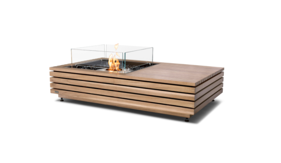 Manhattan 50 Fire Pit - Ethanol / Teak / *Optional fire screen / Teak colours may vary by EcoSmart Fire