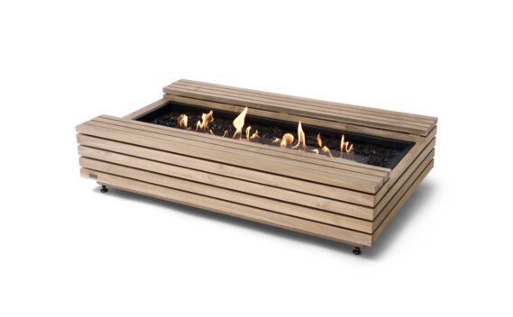 Cosmo 50 Fire Pit - Ethanol - Black / Teak / *Teak colours may vary by EcoSmart Fire