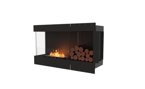 Flex 50LC.BXR Left Corner - Ethanol / Black / Uninstalled view - Logs not included by EcoSmart Fire