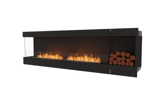Flex 104LC.BXR Left Corner - Ethanol / Black / Uninstalled view - Logs not included by EcoSmart Fire