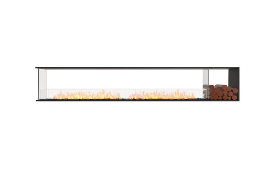Flex 122PN.BXR Peninsula - Ethanol / Black / Installed view - Logs not included by EcoSmart Fire