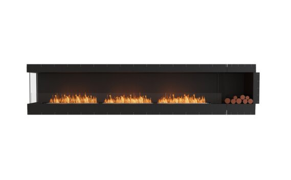Flex 140LC.BXR Left Corner - Ethanol / Black / Uninstalled view - Logs not included by EcoSmart Fire