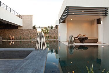 New American Home  - Fire pits