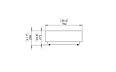 Bloc L6 Coffee Table - Technical Drawing / Side by Blinde Design