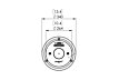 T-Lite 3 Designer Fireplace - Technical Drawing / Top by EcoSmart Fire