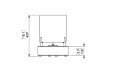 T-Lite 3 Designer Fireplace - Technical Drawing / Front by EcoSmart Fire