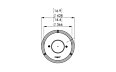 T-Lite 8 Designer Fireplace - Technical Drawing / Top by EcoSmart Fire