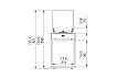 Pop 3T Designer Fireplace - Technical Drawing / Front by EcoSmart Fire