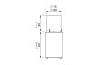 Pop 3T Designer Fireplace - Technical Drawing / Side by EcoSmart Fire