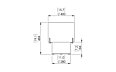 Pillar 3L Designer Fireplace - Technical Drawing / Front by EcoSmart Fire