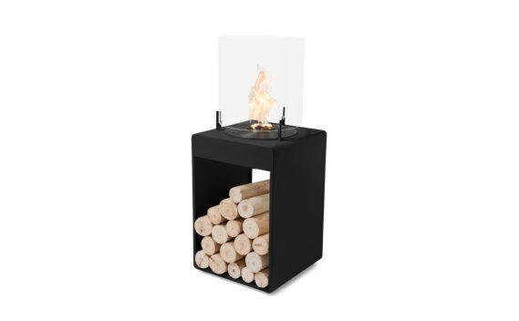 Pop 3T Designer Fireplace - Ethanol - Black / Black / *Logs not included by EcoSmart Fire