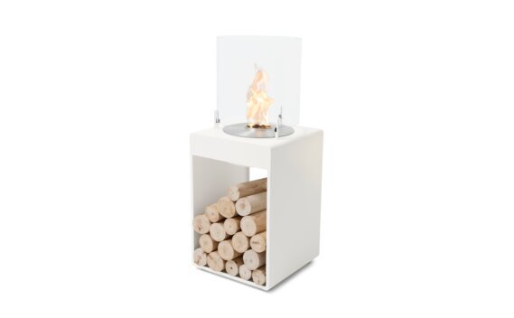 Pop 3T Designer Fireplace - Ethanol / White / *Logs not included by EcoSmart Fire