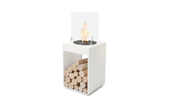 Pop 3T Designer Fireplace - Ethanol - Black / White / *Logs not included by EcoSmart Fire
