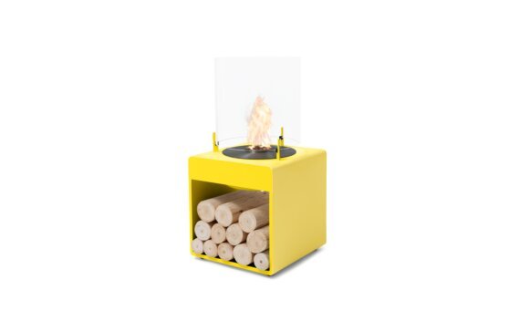 Pop 3L Designer Fireplace - Ethanol - Black / Yellow / *Logs not included by EcoSmart Fire