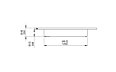Daiquiri 70 Fire Pit - Technical Drawing / Front by EcoSmart Fire