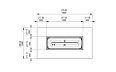 Daiquiri 70 Fire Pit - Technical Drawing / Top by EcoSmart Fire