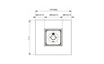 Vertigo 50 Fire Pit - Technical Drawing / Top by EcoSmart Fire
