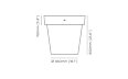 Classic 75 Planter - Technical Drawing / Front by Blinde Design