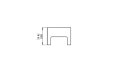 L1080 Fire Screen Fireplace Screen - Technical Drawing / Side by EcoSmart Fire